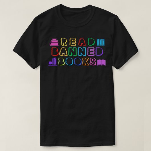 Lees verboden boeken 8 t-shirt (Design voorkant)