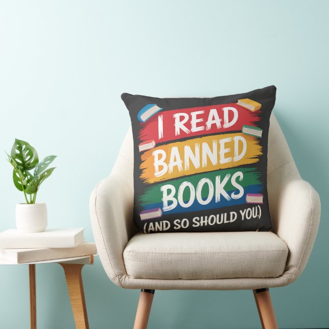 lees verboden boeken bibliothecaris week kussen (Stoel)