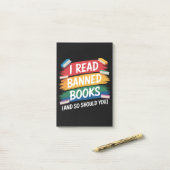 Lees Verboden Boeken Bibliothecaris Week Post-it® Notes (Op bureau)