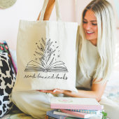 Lees verboden boeken Blooming Floral Book Tote Bag