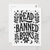 Lees verboden boeken briefkaart (Voorkant / Achterkant)