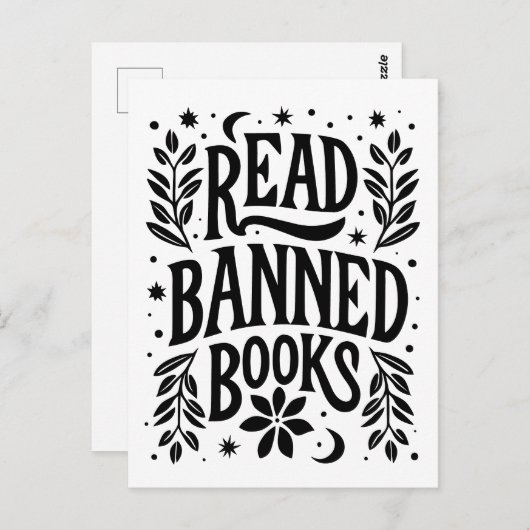 Lees verboden boeken briefkaart (Voorkant / Achterkant)