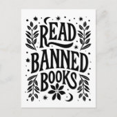 Lees verboden boeken briefkaart (Voorkant)