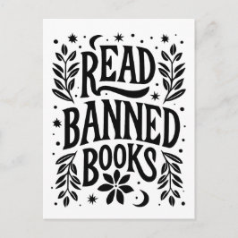 Lees verboden boeken briefkaart