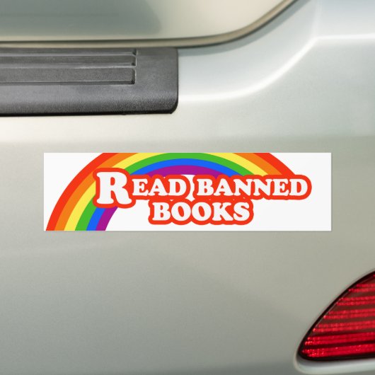 Lees verboden boeken bumpersticker (Op auto)