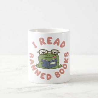 Lees Verboden Boeken Grappige Kikker Leest Koffiemok