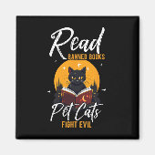 Lees Verboden Boeken Pet Cats Fight Evil Lees Verb Magneet (Voorkant)