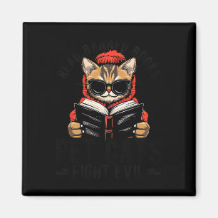 Lees Verboden Boeken Pet Cats Fight Evil Lees Verb Magneet