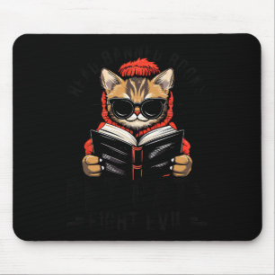 Lees Verboden Boeken Pet Cats Fight Evil Lees Verb Muismat