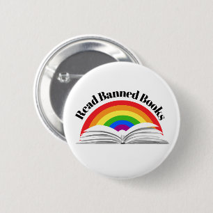Lees verboden boeken Rainbow Ronde Button 5,7 Cm