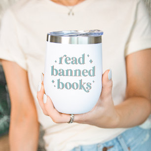 Lees verboden boeken Retro belettering
