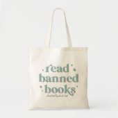 Lees verboden boeken Retro belettering gepersonali Tote Bag (Voorkant)