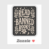 Lees verboden boeken sticker (Vel)