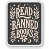 Lees verboden boeken sticker (Voorkant)