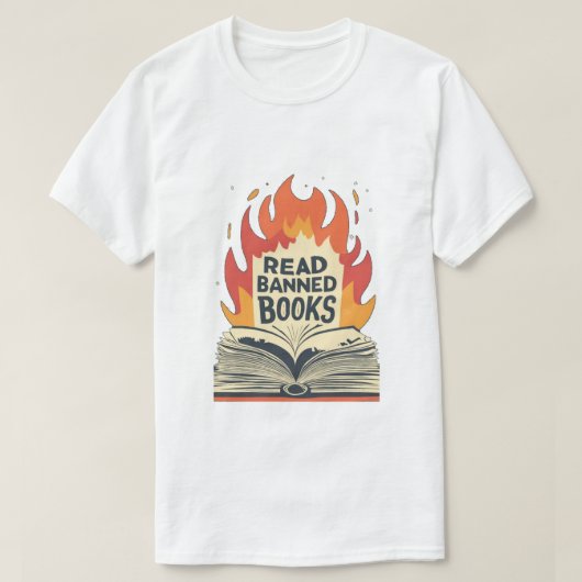 Lees Verboden Boeken - T-shirt (Design voorkant)