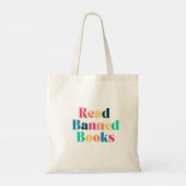 Lees verboden boeken Typografie Tote Bag (Achterkant)