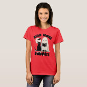 Lees Verder Boekenworm Ghost Lezen Halloween T-shirt (Voorkant volledig)