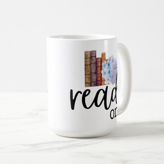 Lees verder (met Hydrangeas) Koffiemok (Voorkant rechts)