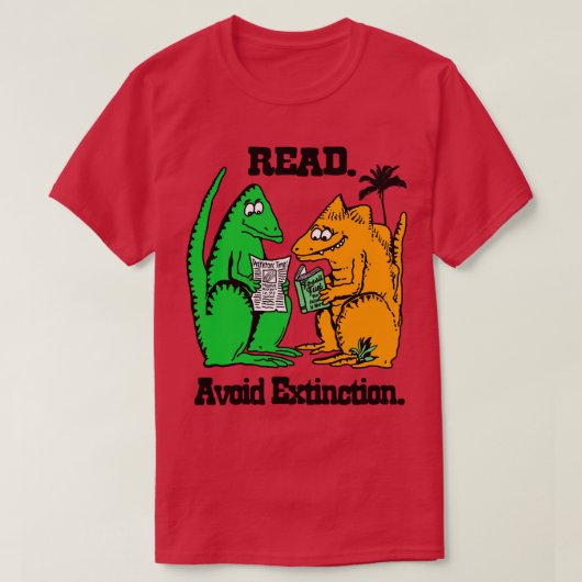 Lees Vermijd uitsterven T-shirt (Design voorkant)