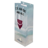 Lees wijn en zanddollar cadeautas (Voorkant Gekanteld)