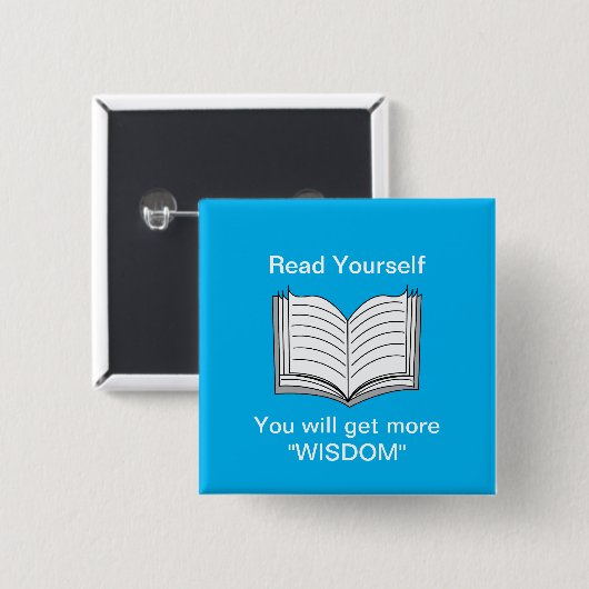 Lees zelf Inspirerend Lees Vierkante Button 5,1 Cm (Voorkant /achterkant)