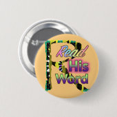 Lees Zijn Woord Rond Ronde Button 5,7 Cm (Voorkant /achterkant)