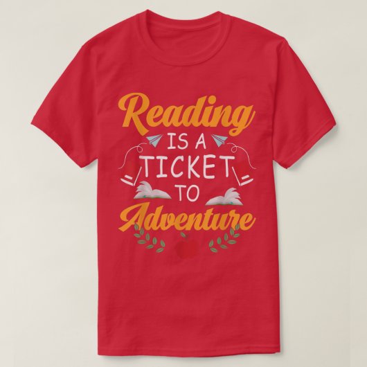 Leesavontuur Funny Book Reader Humor Book Lov T-shirt (Design voorkant)