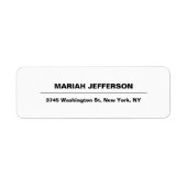 Leesbaar Bold Elegant Minimaal Modern Professionee Etiket (Voorkant)