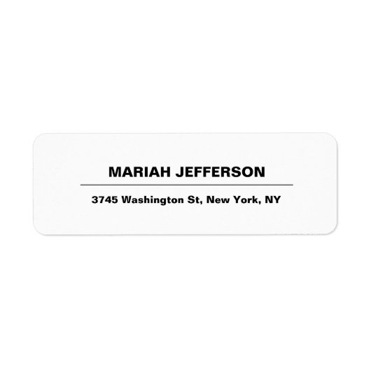 Leesbaar Bold Elegant Minimaal Modern Professionee Etiket (Voorkant)