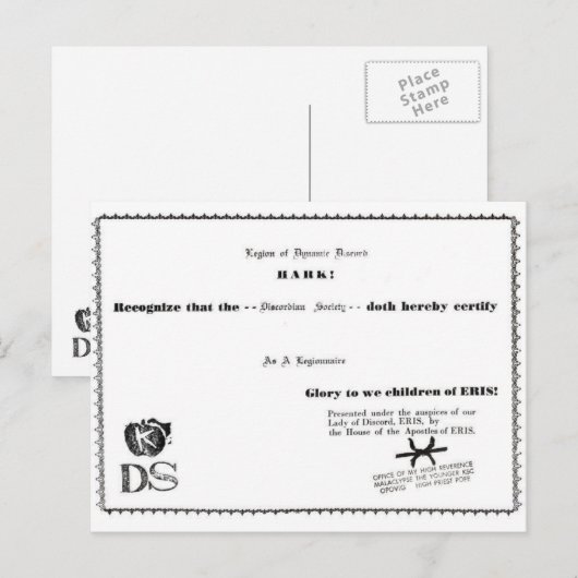 leesbaarheidscertificaat briefkaart (Voorkant / Achterkant)