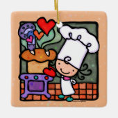  leesbakker voor het bakken van de Oven Square Keramisch Ornament (Voorkant)