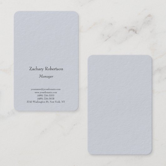 Leesbare trendy vlakte eenvoudig minimalistisch bl visitekaartje (Voorkant / Achterkant)