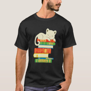 Leesbibliotheek lezen literatuur lezen Books Cats T-shirt