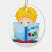 leesboek keramisch ornament (Links)