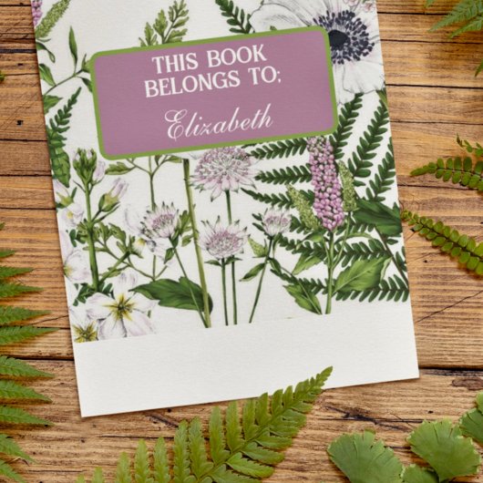 Leesboek voor wilde bloemen vierkante sticker
