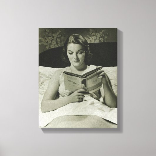 Leesboek vrouw canvas afdruk (Voorkant)