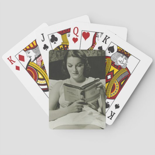 Leesboek vrouw pokerkaarten (Achterkant)