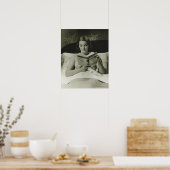Leesboek vrouw poster (Keuken)