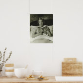Leesboek vrouw poster (Keuken)