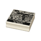 Leesboek vrouw rubberstempel (Stempel)