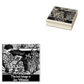 Leesboek vrouw rubberstempel (Gestempeld)