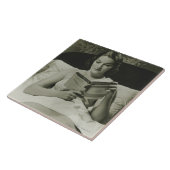 Leesboek vrouw tegeltje (Zijkant)