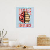 Leesboeken kunnen uw onwetendheid schaden poster (Keuken)