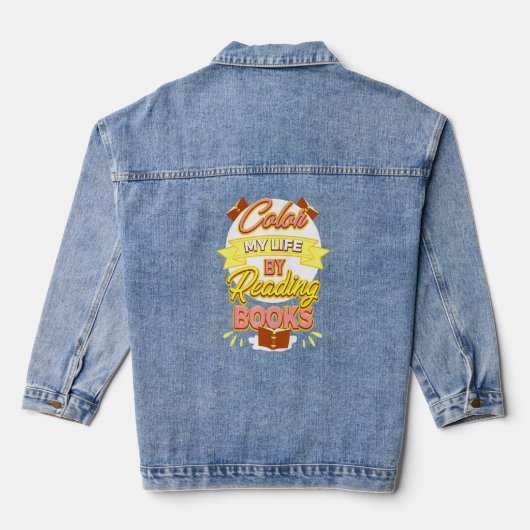 Leesboeken leest Club Librarian Library Denim Jacket (Achterkant)