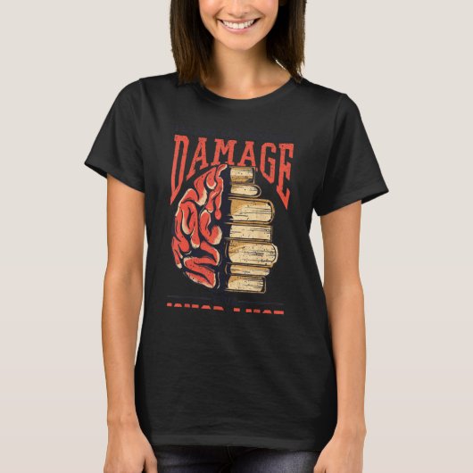  leesboeken lezen t-shirt (Voorkant)