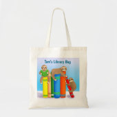 Leesboeken van sleuven personaliseren bibliotheek tote bag (Voorkant)