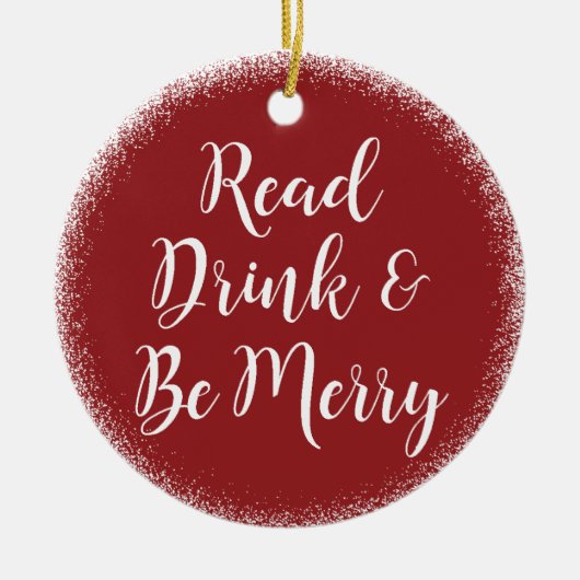 Leesboekenclub zijn prettige feestdag keramisch ornament (Voorkant)