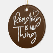 Leesboeklezer Koekworm Librarian Teacher Keramisch Ornament (Links)