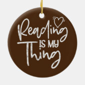 Leesboeklezer Koekworm Librarian Teacher Keramisch Ornament (Achterkant)