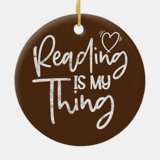 Leesboeklezer Koekworm Librarian Teacher Keramisch Ornament (Achterkant)